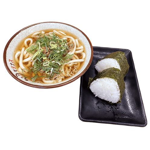 肉うどんおにぎりセット