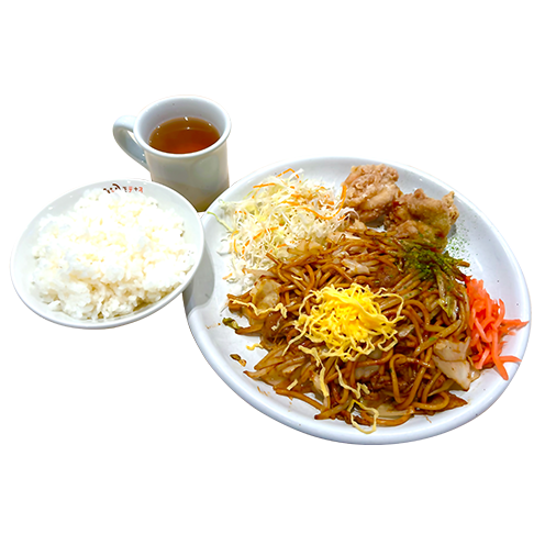 野菜たっぷり満腹焼きそば定食