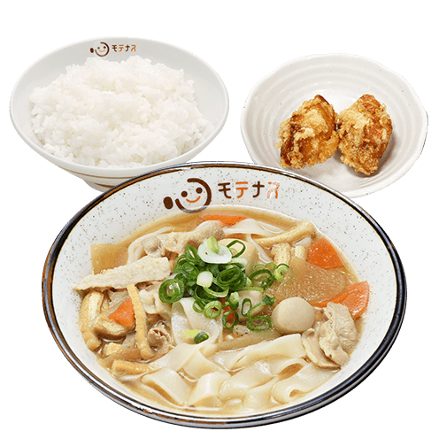 豚汁うどんから揚げセット